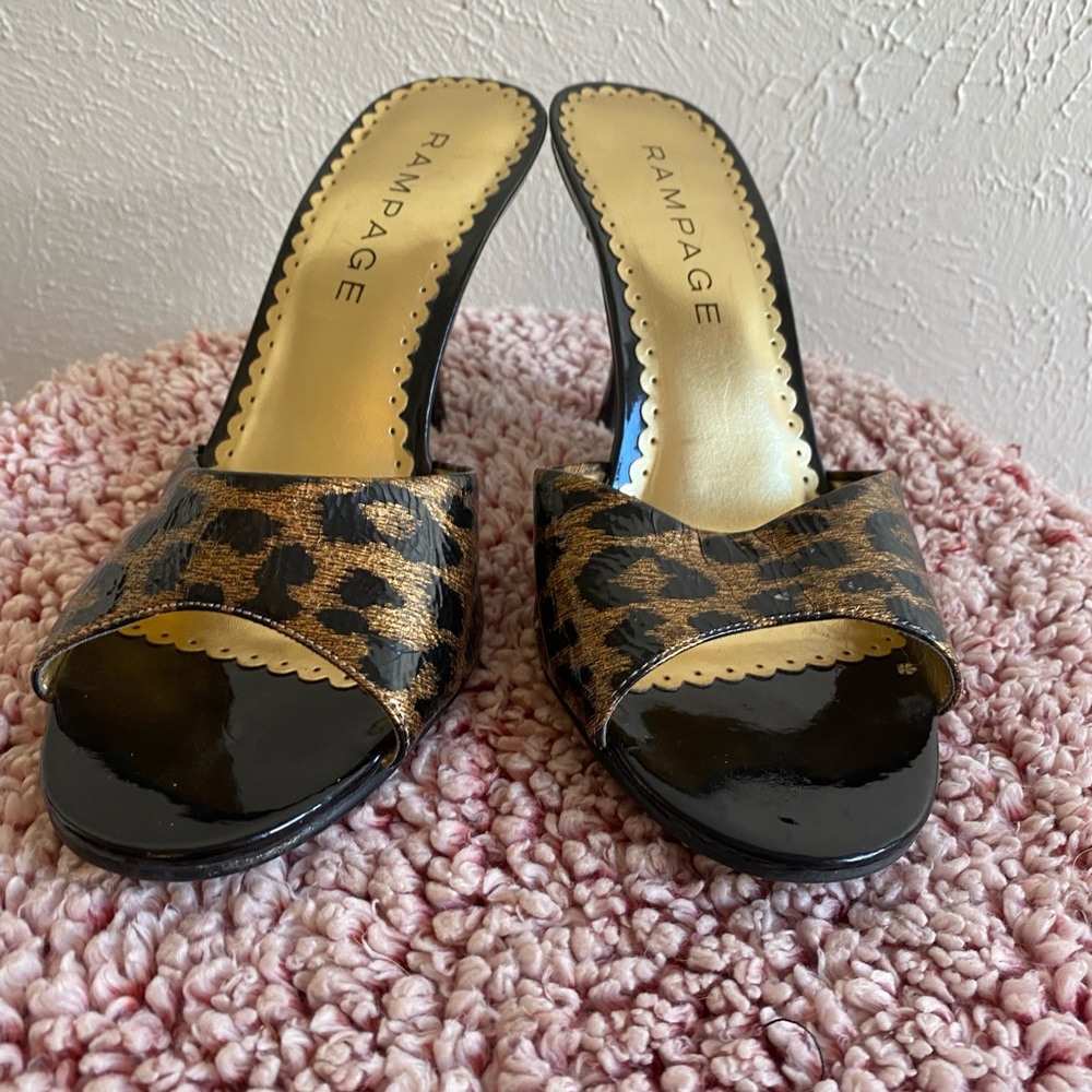 ❤️ Animal print black rampage heels